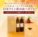 【ワイン ギフト セット 豪華桐箱風ギフト箱2本入り】サントリー ジャパンプレミアム マスカット ベーリーA&甲州 日本ワイン飲み比べセット 国産ワインセット ...