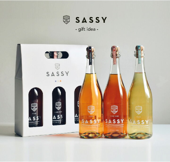 楽天市場】【送料無料】Sassy gift set サッシー シードル 750ml 3本 