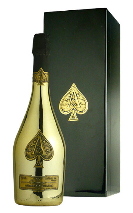 楽天市場】【豪華箱入】アルマン ド ブリニャック シャンパーニュ ブリュット ゴールド 限定品  キャティア社(手造りゴールドボトル)正規代理店輸入品(正規品)豪華箱入りARMAND DE BRIGNAC Ace of Spades Gold  Brut AOC Champagne (DX Gift Box)【eu_ff】 : うきうきワイン ...