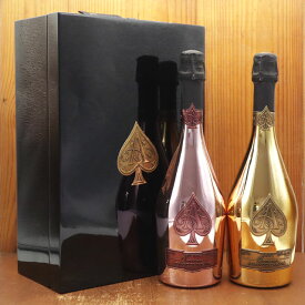 【豪華箱入り】アルマン ド ブリニャック レジュメル シャンパーニュ ゴールド＆ロゼ2本セット 限定品 キャティア社 手造りゴールドボトル 750mlARMAND DE BRIGNAC Ace of Spades Gold & Rose Brut AOC Champagne DX Gift Box