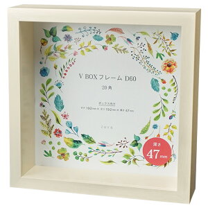 ボックスフレーム 立体フレーム VBOXフレーム Vボックスフレーム D60 20角 ホワイト/ベージュ 万丈