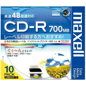 maxell f[^p CD-R 700MB 48{Ή 10 5mmP[X CDR700S.WP.S1P10S