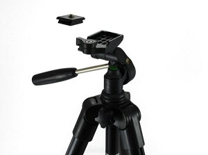 Fotopro三脚4段小型3WAY雲台アルミ製DIGI-204BK