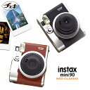チェキ mini 90 ネオクラシック 本体 ブラック ブラウン インスタントカメラ NEO CLASSIC スタイリッシュ 高級感 富士フィルム