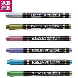 ナカバヤシ 水性顔料インク デコレールペン 6色セット DCPN-101-6S 受発注商品 【ゆうパケット便】【送料無料】