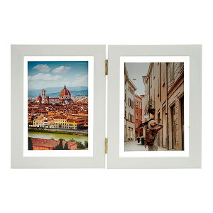 ケンコー・トキナー レクエル Duo フローティングフレーム L判2面縦 2L判2面縦 L判のみ片面 2L判は両面透明 台紙付き ホワイト キャメル インテリア 推し活 簡単 おしゃれ 透明板に挟める アク