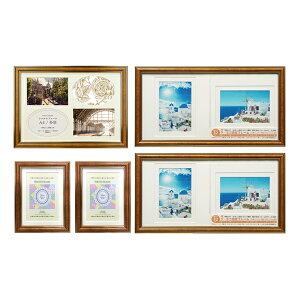 アンティーク 額縁 5枚セット 全2色 ギャラリーウォール mini フレーム ウォールデコ 壁面装飾 おしゃれ コンパクト プレゼント壁掛け フォトフレーム 写真 ポストカード ビンテージ ヴィンテ