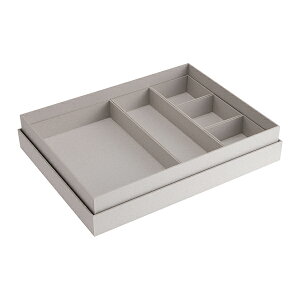 ナカバヤシ 再生紙でつくった卓上収納 リトレイ A5 A4 ライトグレー クラフト RTY コンパクトサイズ 紙製収納 卓上収納 受発注商品