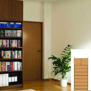 大容量収納 業務用天井突っ張り棚 雑誌書棚 O3 【オーダー本棚】フィギュア 本収納に 天井突っ張り棚 大容量収納 奥行40cm高さ226〜235cm幅71〜80cm タフ棚板(厚さ2.5cm) 書類収納 本棚 幅 74 cm