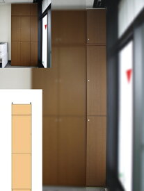 業務用幅狭扉付壁収納 大型書庫 扉付本棚 M2 【オーダー書棚】漫画 アメニティ収納に 幅狭扉付壁収納 高さ241．1〜250．1cm幅30〜44cm奥行46cm厚棚板(棚板厚2.5cm) 収納棚 幅 38 cm サイズ 注文