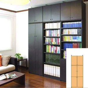 薄型本棚 集会所薄型全面扉突っ張り本棚 本本棚 O3 【オーダー収納】マンガ マンガ収納に 薄型全面扉突っ張り本棚 薄型本棚 奥行19cm高さ241〜250cm幅45〜59cm タフ棚板(厚さ2.5cm) 薄型本棚 収