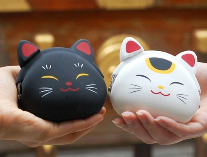 楽天市場】ピージーデザイン mimi POCHI JAPAN 招き猫 白 黒 黄 