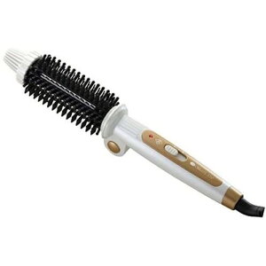 クレイツ RCIR-G26FP ロールブラシ キャッチ&カール 26mm 2段階温度調節 マルチミックスパイプ&ピン 折りたたみ式 コンパクト オリジナルポーチ付き カールアイロン ブラシ型アイロン AC100-240V