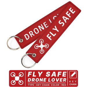 FLY SAFE DRONE LOVER ^O L[z_[ J[ bh hJ L[`F[ tCg^O Flighttag keyring red h[ pCbg cm UAV l@ S ^q mF Z[teB s@ Ђ q 