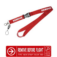 REMOVE BEFORE FLIGHT ネックストラップ Ver.01 分離コネクタ付き 安全 セーフティ カード スマホ ランヤ…