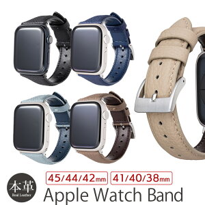�yApple Watch Series 9 �Ή��z Apple Watch �o���h �v 49mm / 45mm / 44mm / 42mm / 41mm / 40mm / 38mm Gramas Shrunken-calf Genuine Leather Watchband Pin Buckle Type AppleWatch Series 8 Series 7 SE �A�b�v���E�H�b�` �x���g ���U�[ �{�v 