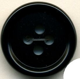 トップカラーポリボタン（ツヤ）　4つ穴　ブラック