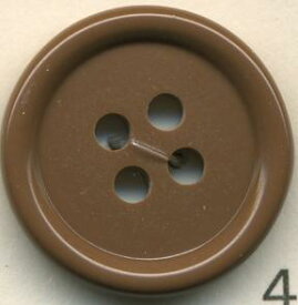 トップカラーポリボタン（ツヤ）　4つ穴　コーヒー