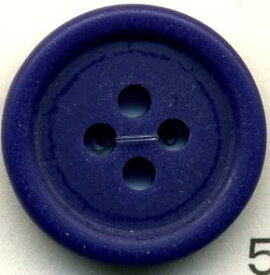トップカラーポリボタン（マット）　4つ穴　ネイビー