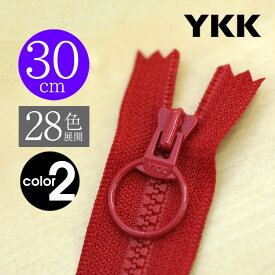 【お得10本SET】 YKK製ファスナー樹脂"ビスロン" リングスライダー 止め 30cm 【28色展開】カラー2