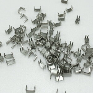 【500個】 YKK 3号エフロンファスナー用 下止め 【シルバー】