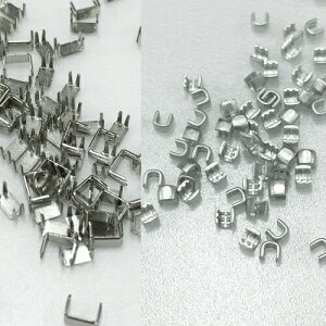 【200セット】 YKK 3号エフロンファスナー用 上止め/下止めセット 【シルバー】