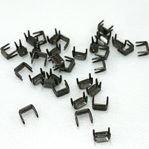 【100個】 YKK 3号金属ファスナー用 下止め 【アンティックゴールド】