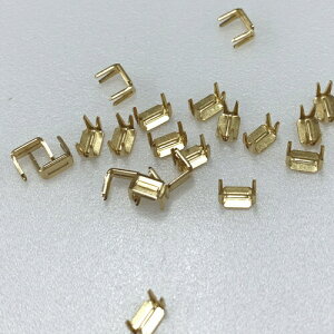 【100個】 YKK 3号金属ファスナー用 下止め 【ゴールド】