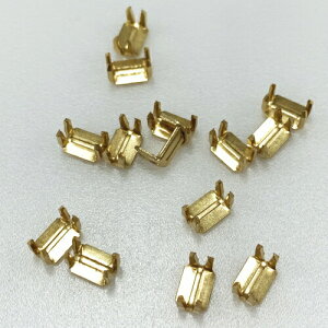 【100個】 YKK 5号金属ファスナー用 下止め 【ゴールド】
