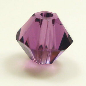 【スワロフスキー】 クリスタルビーズ ソロバン型 4mm アメジスト 【約36個入】