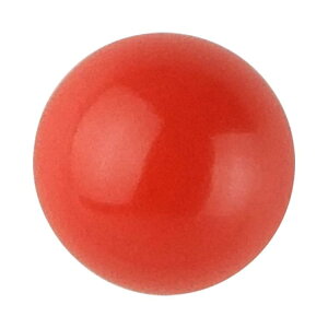 目玉ボタン 山高型 足つき 6mm 赤 【4個入り】