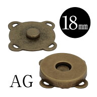 マグネット 四葉 縫い付け 18mm アンティックゴールド