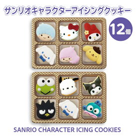 サンリオ キャラクター アイシング クッキー 12個(※11キャラクターが勢揃い+1個ランダム) キティーちゃん マイメロディ クロミ 日本限定 バースデー ギフト ホワイトデーキット 出産祝い ケーキ トッピング デコレーション 誕生日 お菓子 0歳 1歳 2歳 3歳 4歳 ありがとう