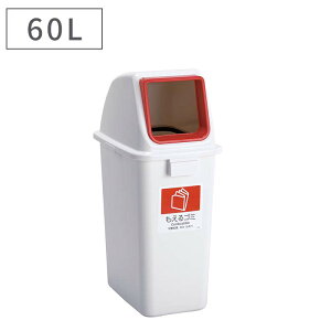 60L プラスチック製分別用ゴミ箱 蓋付きゴミ箱 ふた付き 分別 屋内用 屋外用 中身が見えないゴミ箱 角型 大型 業務用ゴミ箱 ダストボックス 施設用 プッシュ型 オープン型 スリム コンパクト