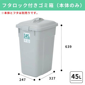 【45L】大容量プラスチック製ごみ箱｜フタロック付きゴミ箱 中身が見えないゴミ箱 ダストボックス 屑入 シンプル おしゃれ