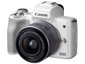 CANON デジタル一眼カメラ EOS Kiss M EF-M15-45 IS STM WH レンズキット [ホワイト]