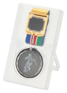 ギフト プレゼント ご褒美 文字彫刻無料 52mmクリスタルメダル 送料無料お手入れ要らず プラスチックケース CR52B