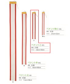 ペナント 持ち回りの優勝カップ、トロフィーに 長さ：30cm
