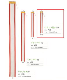 ペナント 持ち回りの優勝カップ、トロフィーに 長さ：25cm