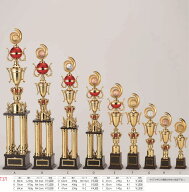 【文字彫刻無料】トロフィー(T371)／リボン無料／先端は樹脂製メダル