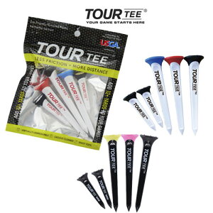 TOUR TEE COMBO ツアーティーコンボ 80mm/46mm 5本入り (T-490) ゴルフ ロングティー ショートティ ネオンカラー追加