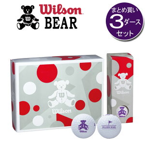 3�_�[�X�Z�b�g�i36���j �E�B���\���x�A4�@���f�B�[�X�@�S���t�{�[���@BEAR4�@WILSON BEAR GOLF BALL