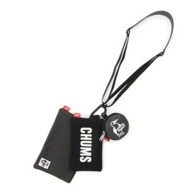 (CHUMS)チャムス 3P Shoulder Pouch Sweat Nylon (BK/Chcl) | キーケース コインケース 小銭入れ 小物収納 メンズ レディース ブランド アウトドアブランド コンパクト カードケース icカートケース 定期入れ アウトドア 小物収納ケース 持ち運び