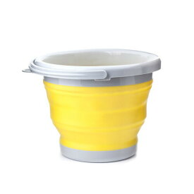 (Kikkerland)キッカーランド コラプシブルバケツ "イエロー" Collapsible Bucket Yellow