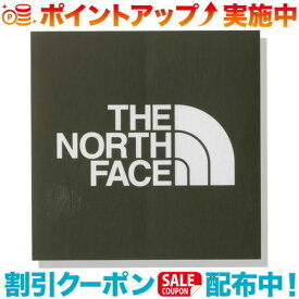 (THE NORTH FACE)ノースフェイス TNFスクエアロゴステッカー (ニュートープグリーン)