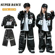 キッズ ダンス セットアップ レザー 黒 ジャケット パンツ 子供服 ストリート 韓国 原宿系 ヒップホップ …