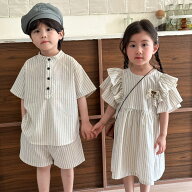 子供服 ワンピース 男の子 女の子 セットアップ 双子 お揃い 姉妹お揃い 兄弟お揃い ベビー服 半袖 カジ…