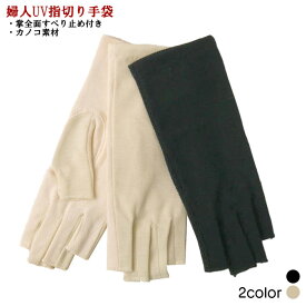 【少し小さめ】ショート丈 指切り　吸水速乾カノコ編みUVカット手袋(すべり止め付き)/UV対策　紫外線対策　日焼け予防　夏用手袋　運転　UVケア