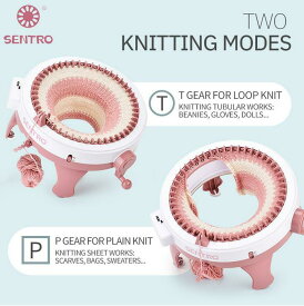 48本針 編み機 羊毛編み機 織機キット DIYデュアルモード 高速かわいい縫製おもちゃニットスカーフセーター ニット帽子ラグドールなど