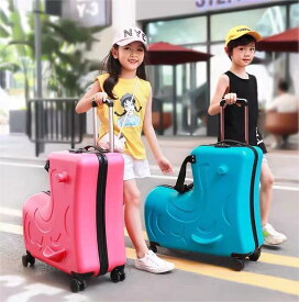 2024最新型 スーツケース 子供が乗れるスーツケース 子供用スーツケース 子供用キャリーケース キャリーバッグ 可愛いスーツケース 丈夫 軽量 旅行 帰省